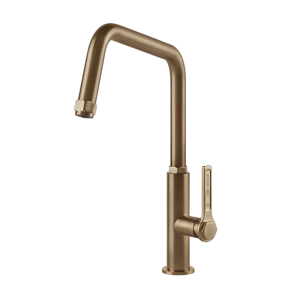 Gessi OFFICINE GESSI Einhebelmischer mit Schwenkarm, warmes bronze gebürstet PVD - 60051726