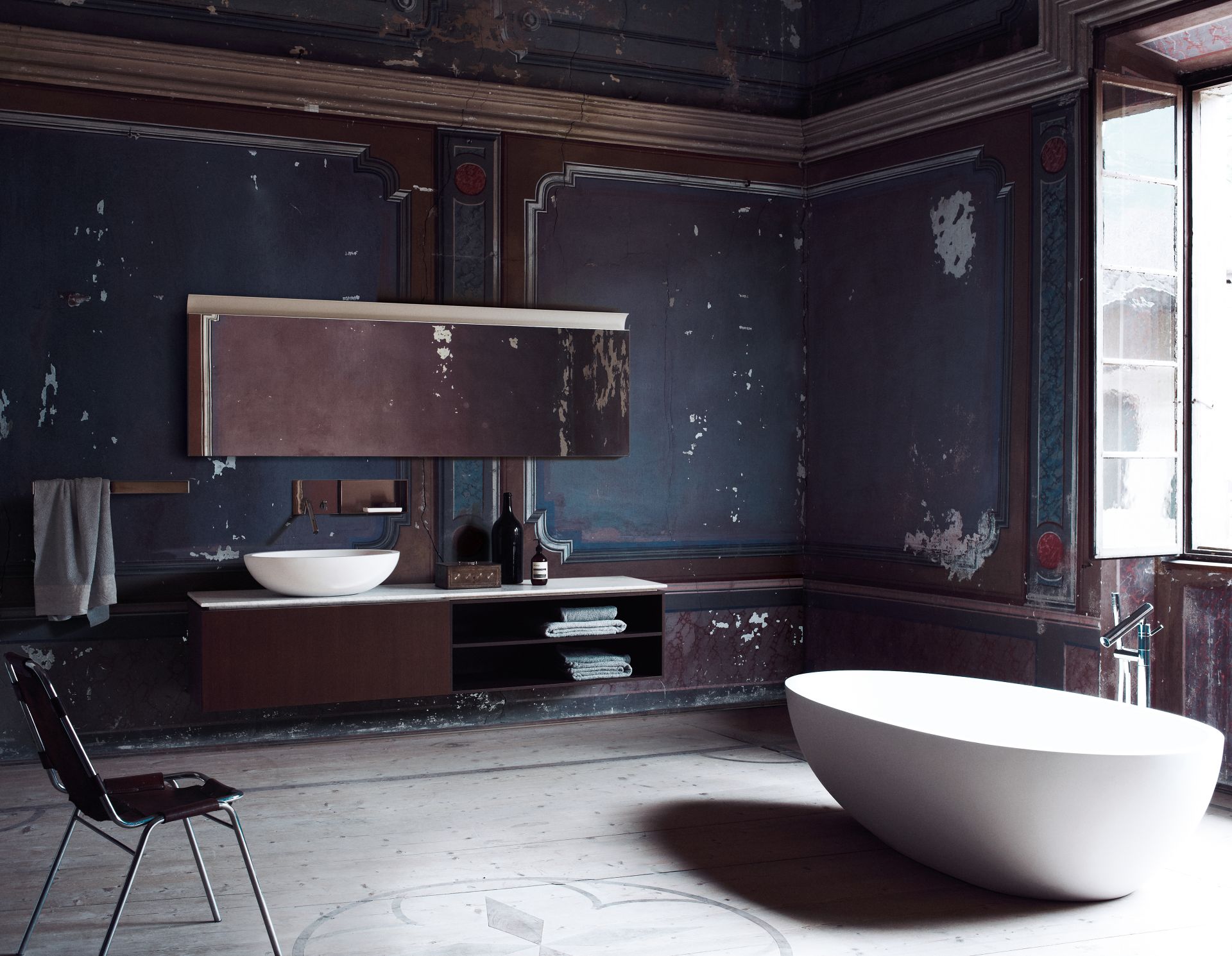 Agape SPOON XL Aufsatzbecken aus Cristalplant® mit Überlauf, Breite: 63,2cm, Tiefe: 48,2cm, Höhe: 17,2cm, weiß matt - ACER0713Z