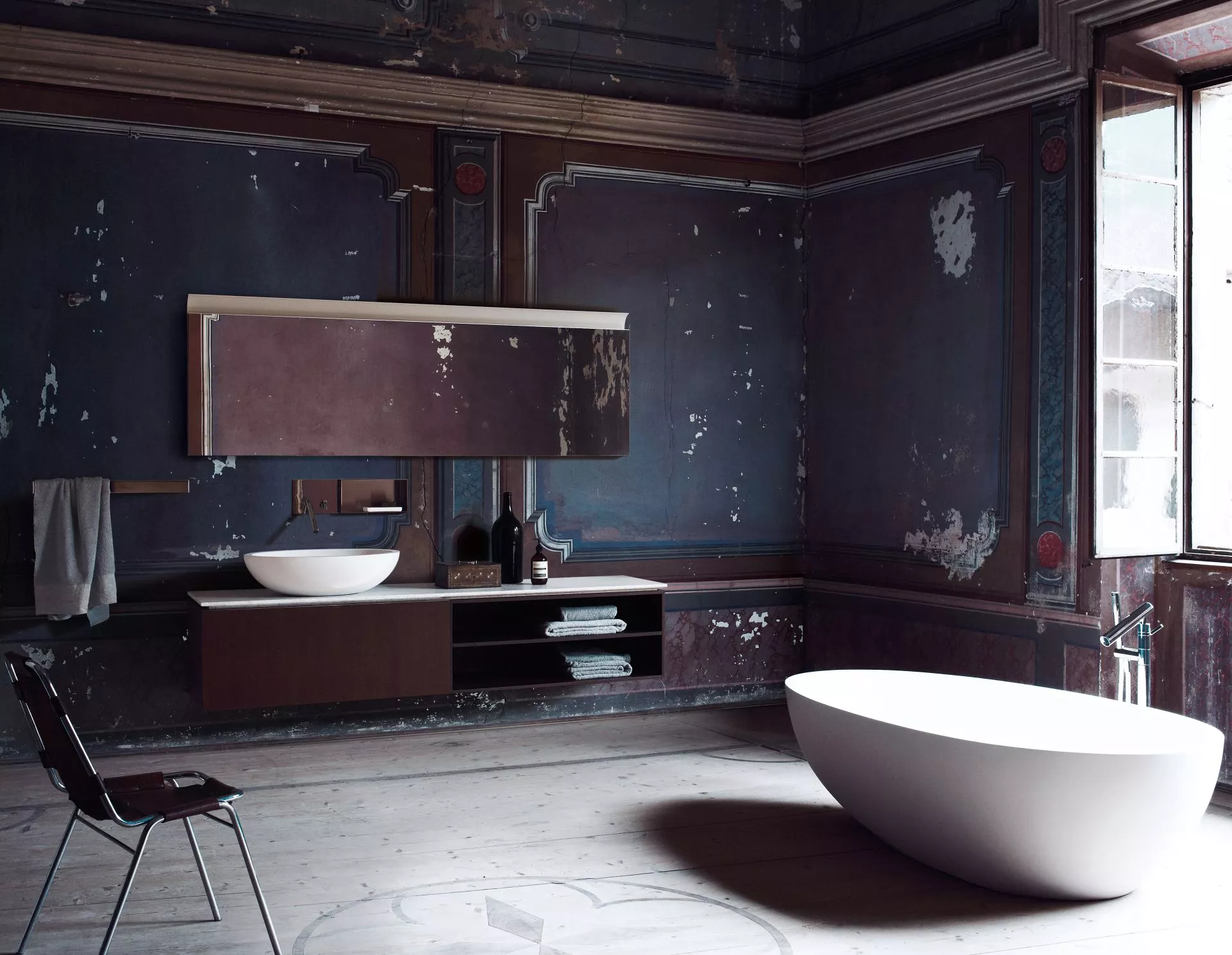 Agape SPOON XL Aufsatzbecken aus Cristalplant® mit Überlauf, Breite: 63,2cm, Tiefe: 48,2cm, Höhe: 17,2cm, weiß matt - ACER0713Z