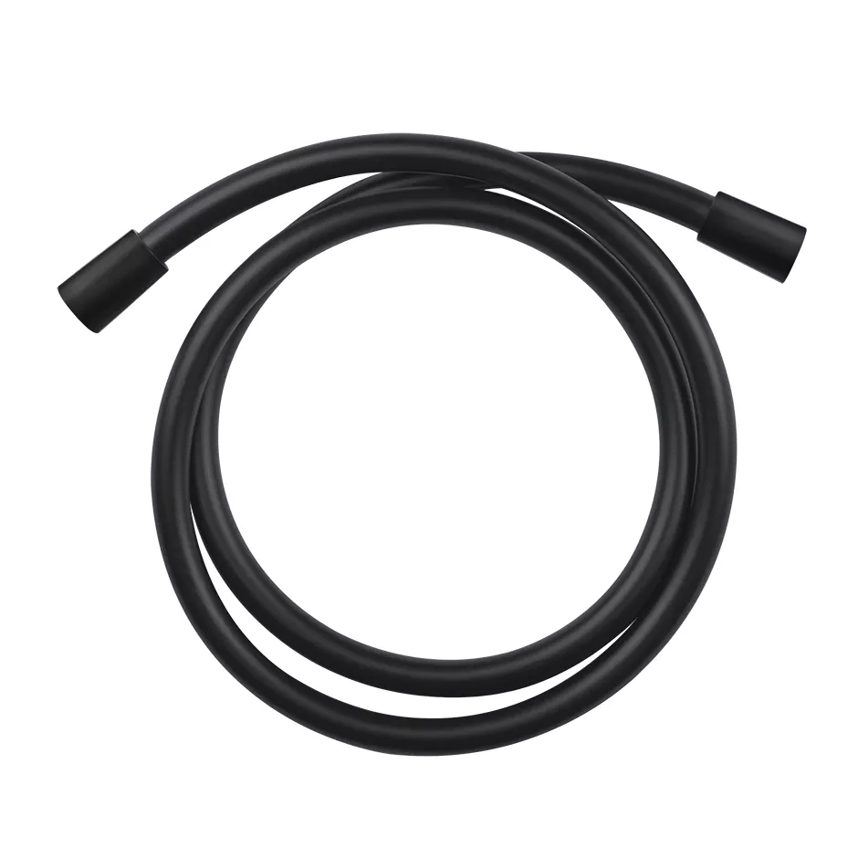 Gessi 316 Schlauch Darkflex mit konischer Mutter, 1,50m, 1/2 Anschluss, Schlauch immer schwarz, Metall-Verbindungsstück, schwarz matt - 54137299