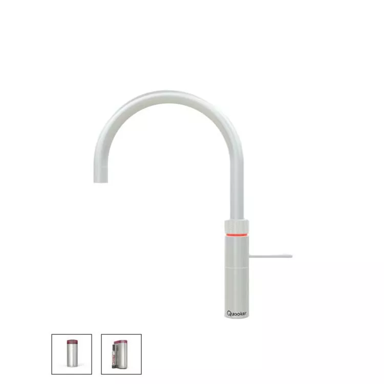 Quooker Fusion Round Kalt- und Kochendwasserspender für Warm+Kaltwasseranschluss-22+FRRVSCUBE