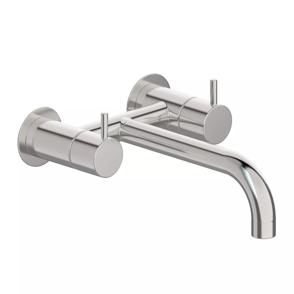 vola 1621 Aufputz-Waschtisch-Zweigriffmischer mit Schwenkauslauf, Ausladung:220mm, Hebel:25mm, chrom-1621-16