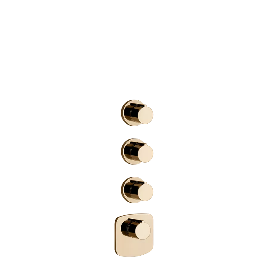 Gessi ANELLO Außenteil für Hochleistungsthermostat zur Wandmontage, 3-Wege, mit einzelnen Rosetten, warmes bronze PVD - 43236735 Gessi ANELLO Außenteil für Hochleistungsthermostat zur Wandmontage, 3-Wege, mit einzelnen Rosetten, warmes bronze PVD - 43236735