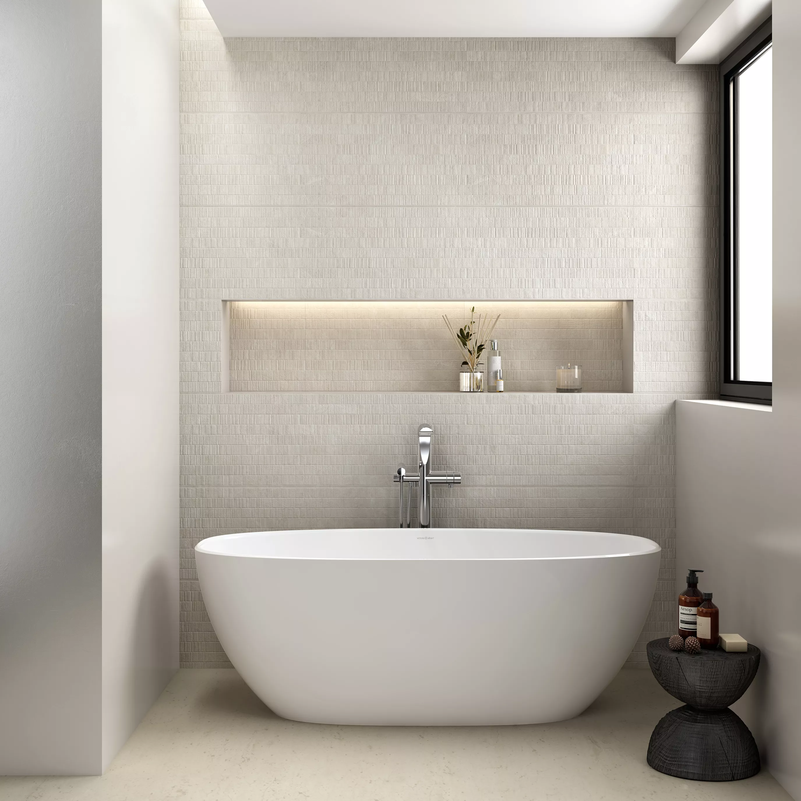 victoria + albert BARCELONA freistehende Badewanne, 150x72x53cm-BA1M-N-SM-NO