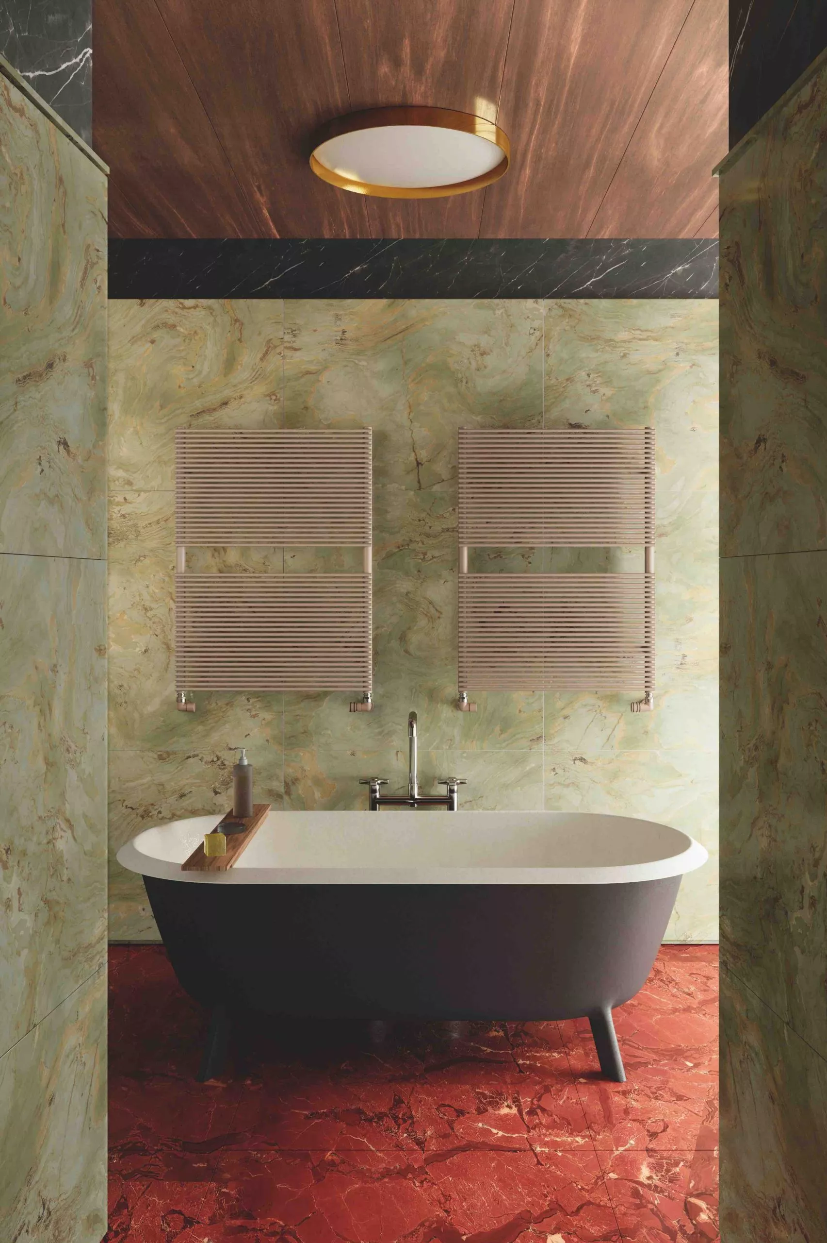 Tubes Radiatori BATH 10 elektrischer Handtuchwärmer mit Design-Verschlusskappe und Standard-Halterung, Breite: 60cm, Höhe: 181cm, galvanisierte Oberfläche nach Kategorie G5-BA10ELG#180060T0ST-G5