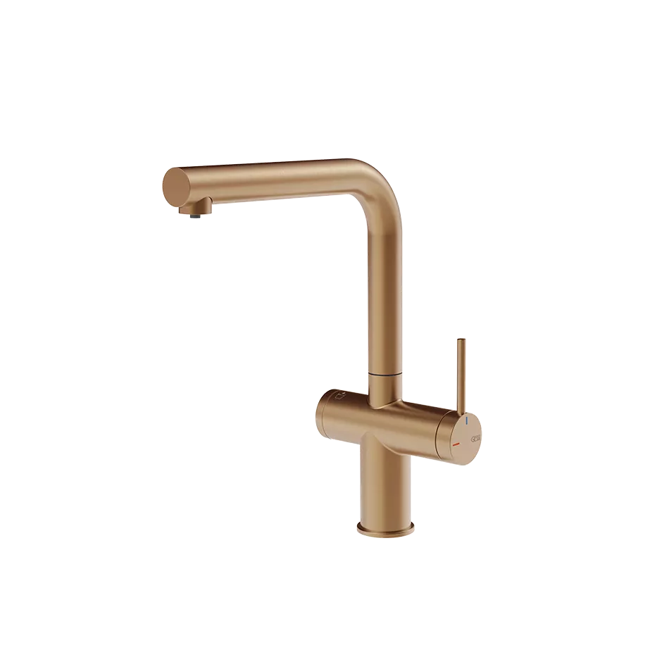 Gessi INEDITO FILTERED Einhebelmischer mit Filterwasserfunktion, zur Kombination mit dem Filtrationskit 01595, warmes bronze gebürstet PVD - 60571726
