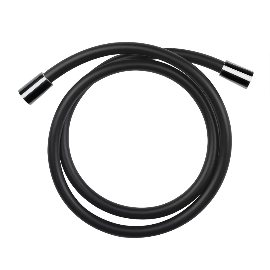 Gessi 316 Schlauch Darkflex mit konischer Mutter, 1,50m, 1/2 Anschluss, Schlauch immer schwarz, Metall-Verbindungsstück, chrom - 54137031