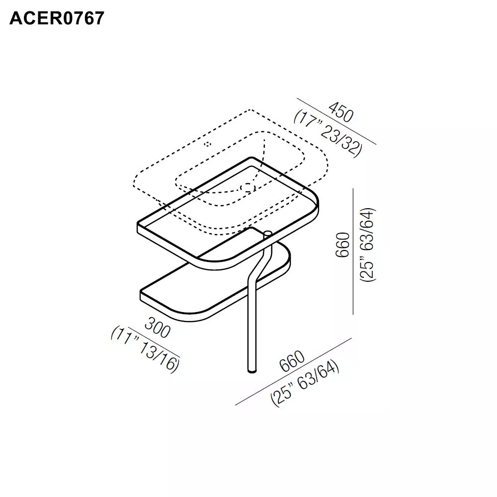 Agape OTTOCENTO Gestell aus Edelstahl für Wandbecken mit Handtuchhalter und Ablage, Breite: 66cm, Tiefe: 30cm, Höhe: 66cm, Ablage in weiß matt, Gestell in dunkelgrau - ACER0767G Agape OTTOCENTO Gestell aus Edelstahl für Wandbecken mit Handtuchhalter und Ablage, Breite: 66cm, Tiefe: 30cm, Höhe: 66cm, Ablage in weiß matt, Gestell in dunkelgrau - ACER0767G