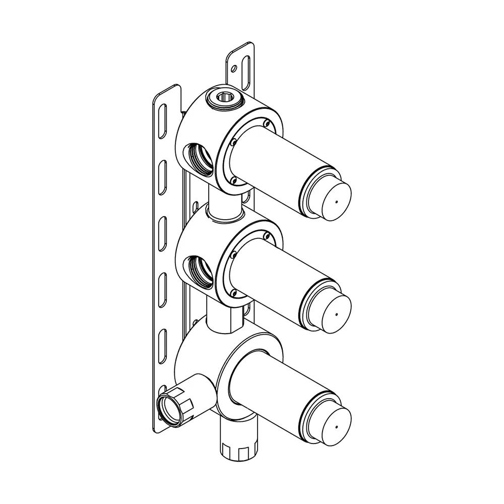 cea Unterputz-Einbauteil-Thermostat mit 2 Absperrventilen-UCS16