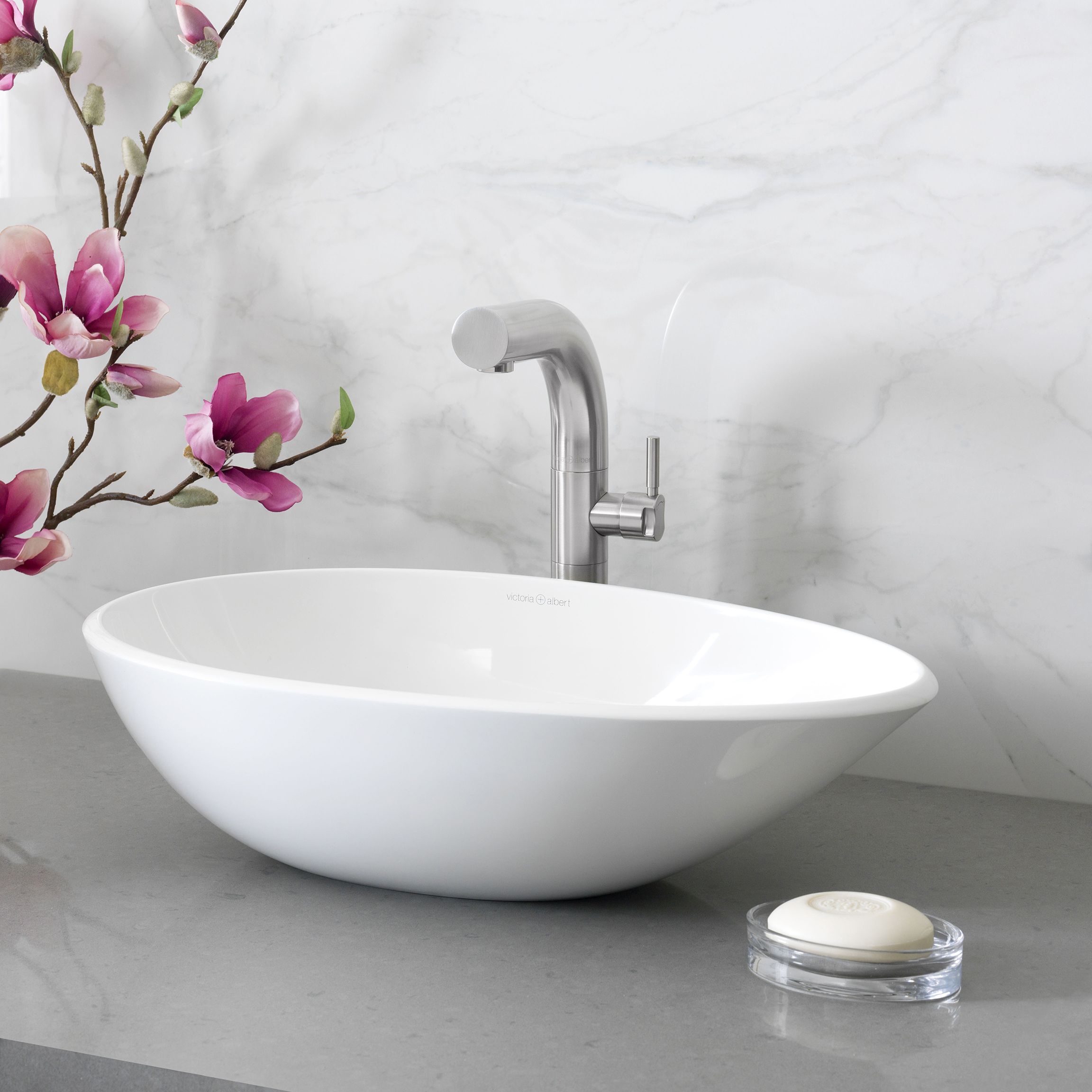 victoria + albert NAPOLI Aufsatzbecken, 57x35x16cm-VB-NAP-57-NO