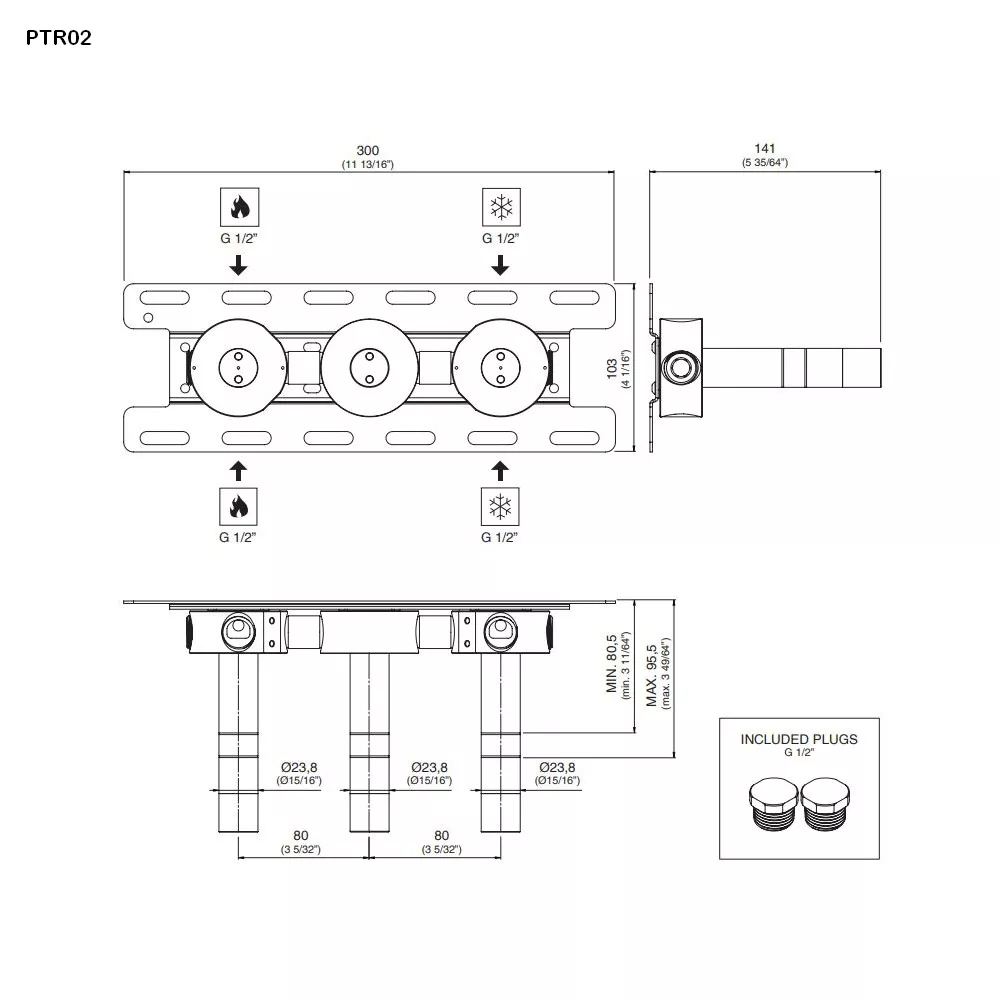 cea Unterputz-Einbauteil-PTR02