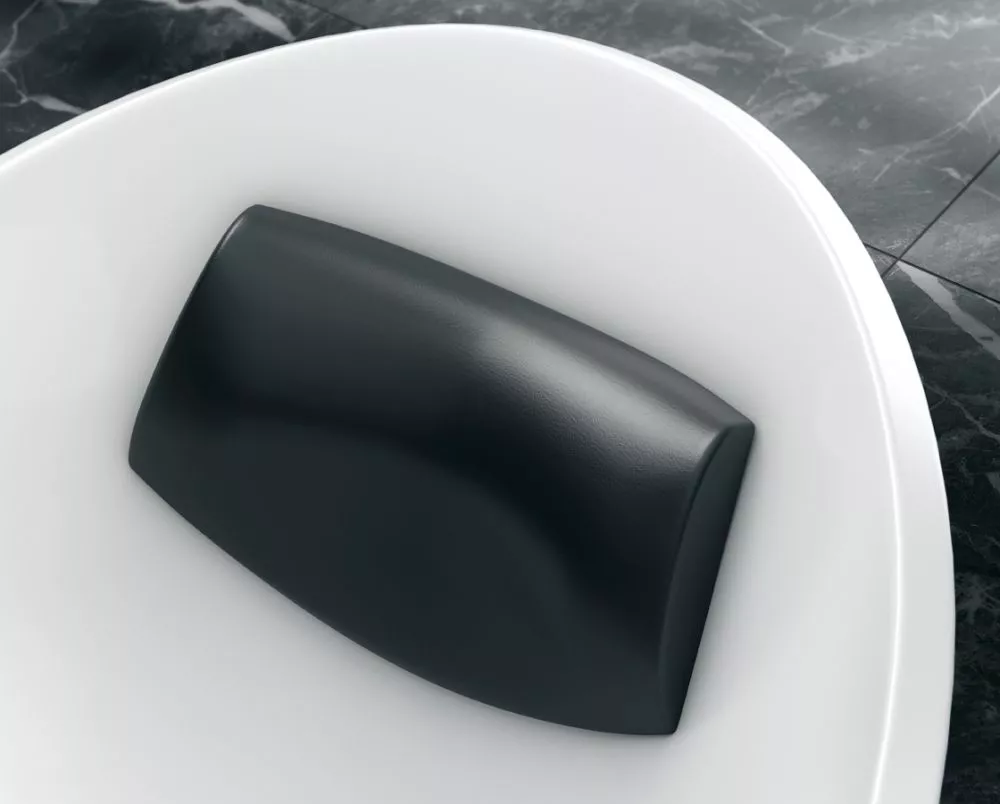 victoria + albert AMALFI Headrest Kopfstütze, schwarz-HR-AML-BK