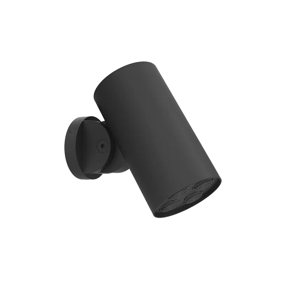 Gessi 316 FLESSA Antikalk-Kopfbrause mit Gelenk zur Wand-/Säulenmontage, Funktion: Soft-Regen, 1/2 Anschluss, Verkalkungsschutz, schwarz matt - 57201299