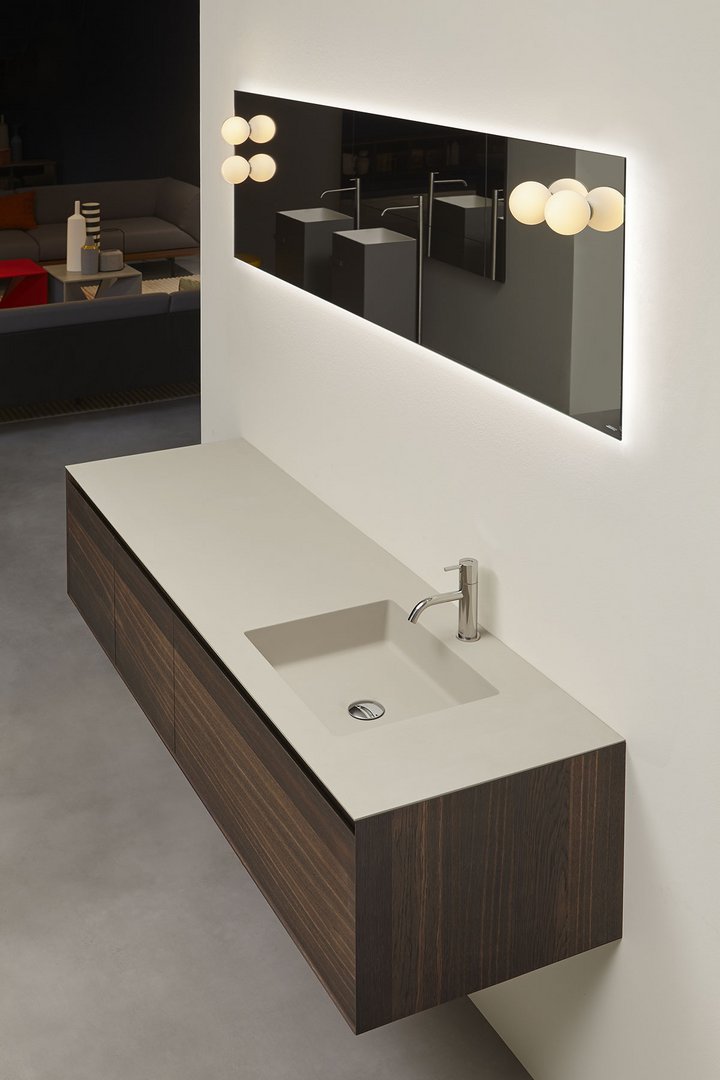 antoniolupi BOLLA Spiegelleuchten aus Borosilikatglas mit Aluminiumhalterung, Durchmesser: 8cm, Lichtfarbe: 3000K, warmweiß-BOLLA2-3000