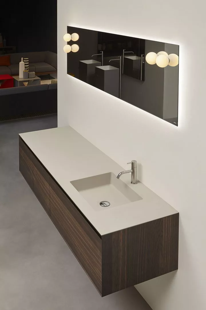 antoniolupi BOLLA Spiegelleuchten aus Borosilikatglas mit Aluminiumhalterung, Durchmesser: 8cm, Lichtfarbe: 3000K, warmweiß-BOLLA2-3000
