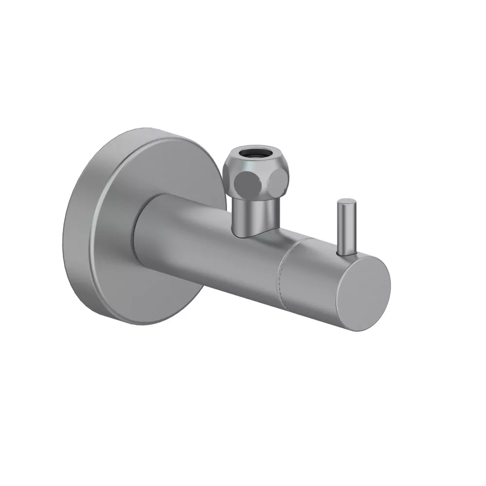 vola S10 Eckventil 1/2”, inkl. Quetschverschraubung 3/8”x10mm, chrom matt-S10-20