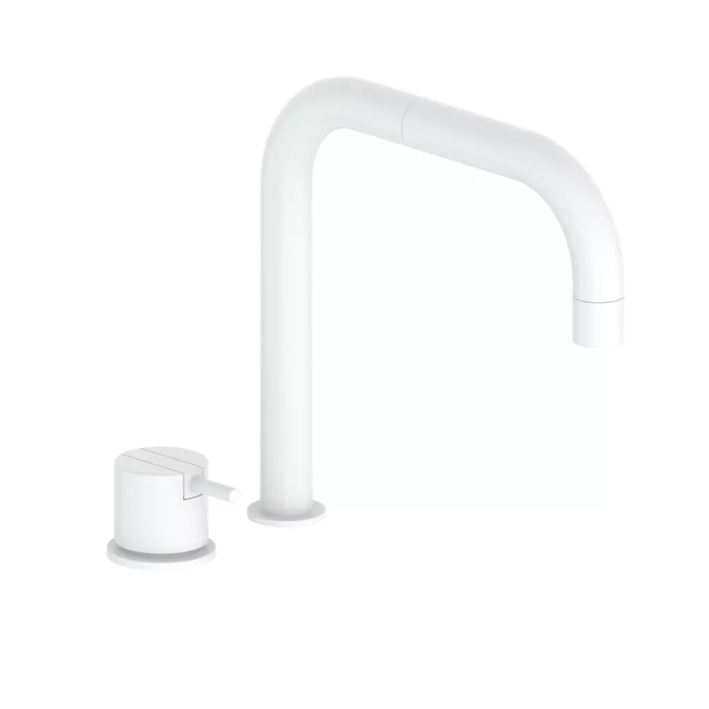 vola SC5 Wannen-Einhebelmischer ohne Verrohrung, Ausladung:200mm, Hebel:25mm, weiß matt-SC5-28