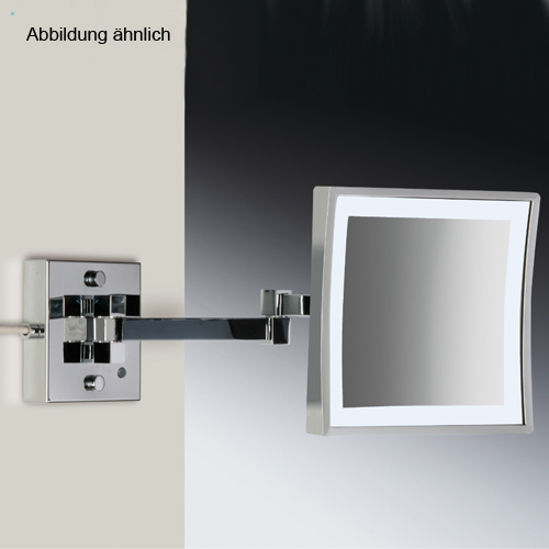 WINDISCH 99867/2 LED-Wand-Kosmetikspiegel mit Sensor 2-armig, chrom/3-fach/Direkt-99867/2CR3XD