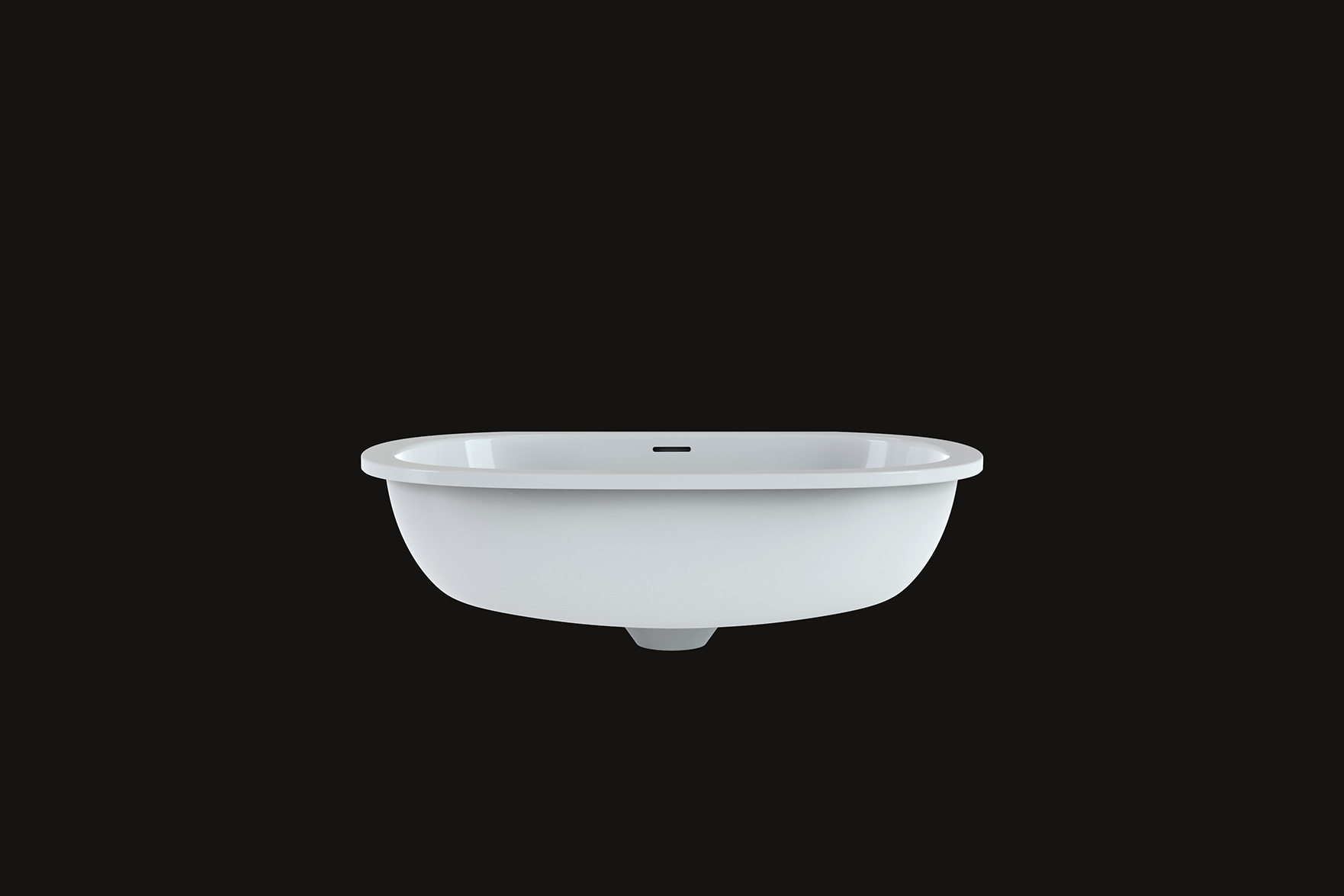 victoria + albert BARCELONA ovales Einbaubecken mit Überlauf, 53,1x35,1x17,1cm-UB-BAR-53-IO