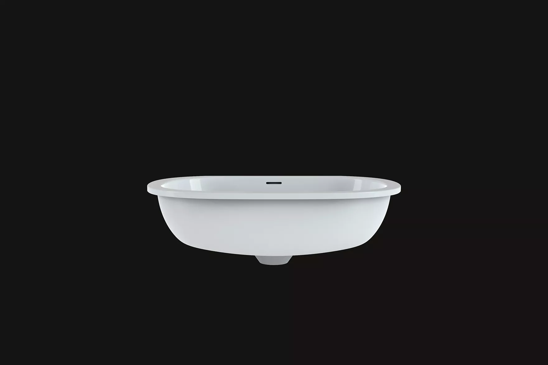 victoria + albert BARCELONA ovales Einbaubecken mit Überlauf, 53,1x35,1x17,1cm-UB-BAR-53-IO