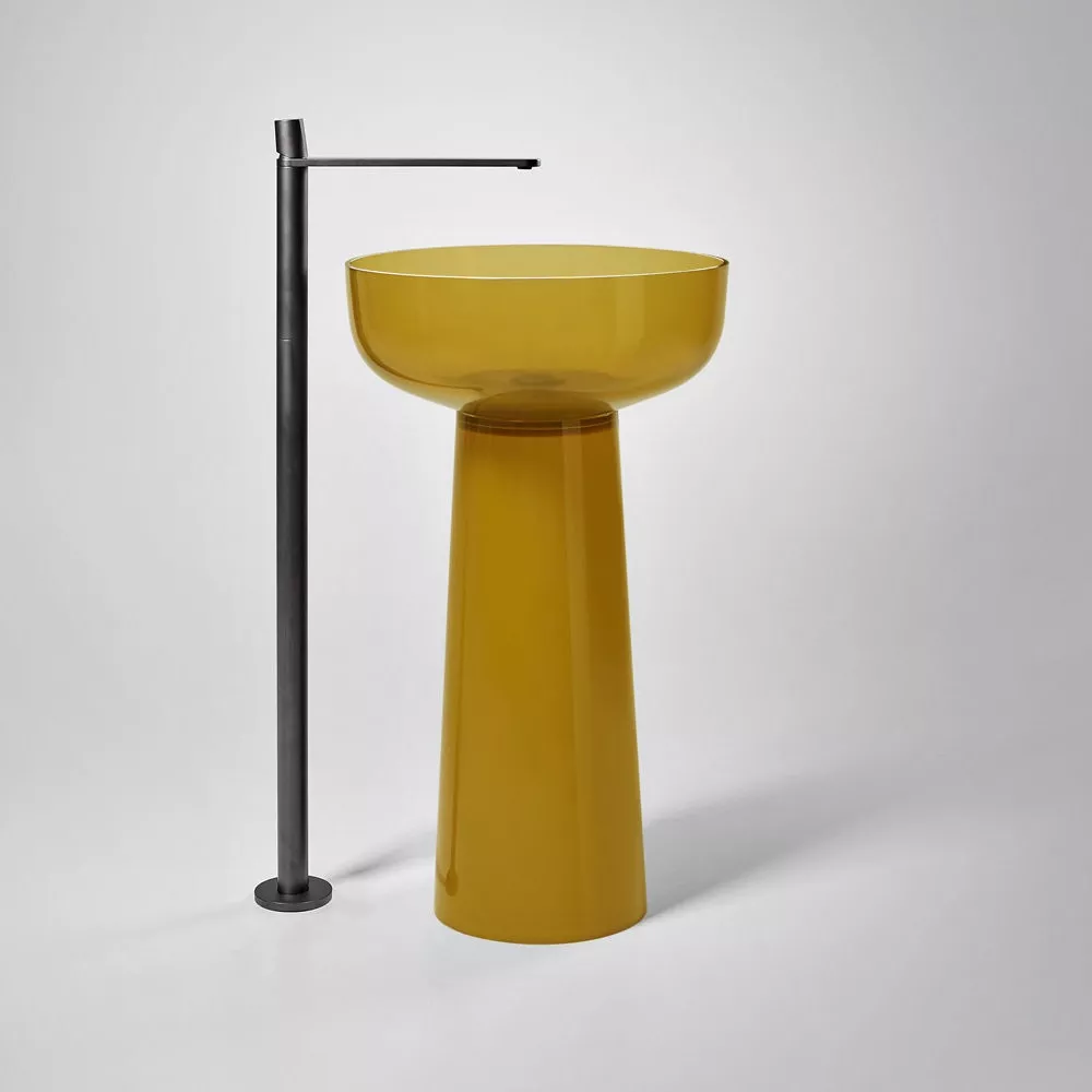 antoniolupi ALBUME Standsäule aus Cristalmood®, D:28cm, H:65,5cm, ocra-ALBUME20_OCRA