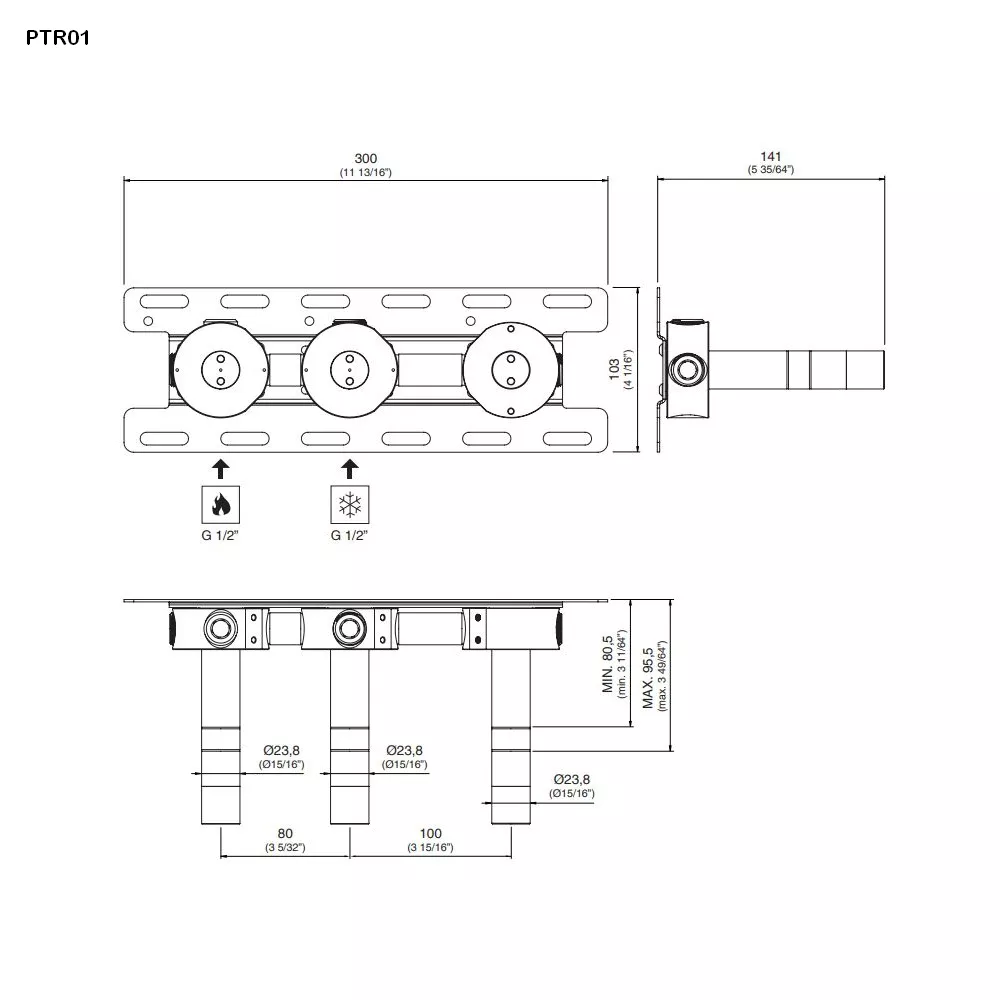 cea Unterputz-Einbauteil-PTR01