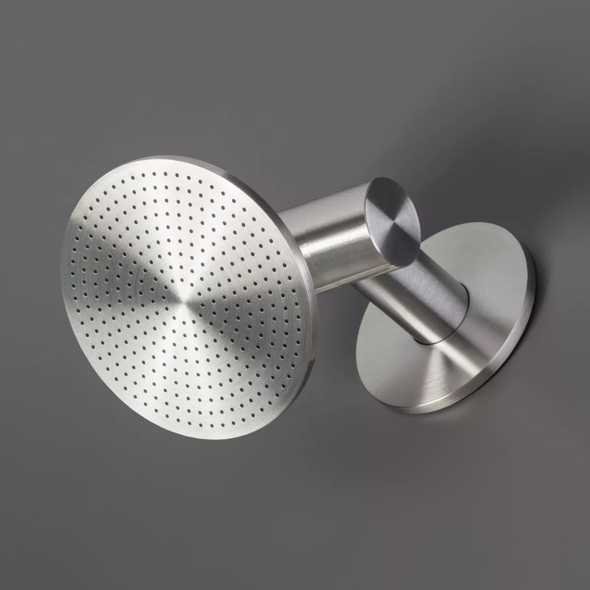 cea FRE 216 Wand-Kopfbrause mit beweglichem Brausekopf, D:80mm, edelstahl satiniert-FRE216S