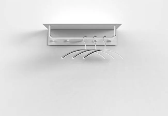 Frost Denmark UNU & BUKTO Wandgarderobe mit Stange und 4 Haken-U4003-W