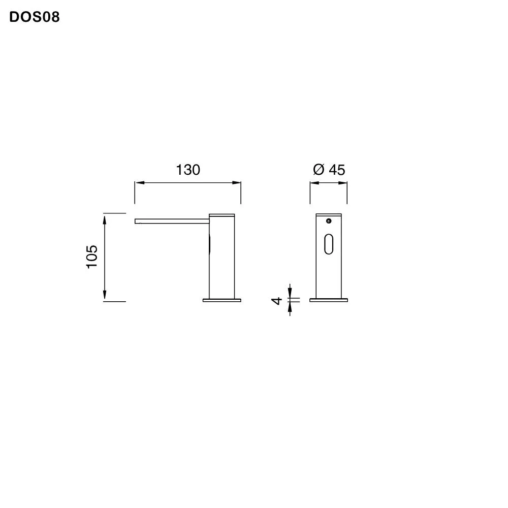 ceadesign DOS Seifenspender zur Tischmontage mit Anwesenheits-Infrarot-Sensor, edelstahl satiniert-DOS08S