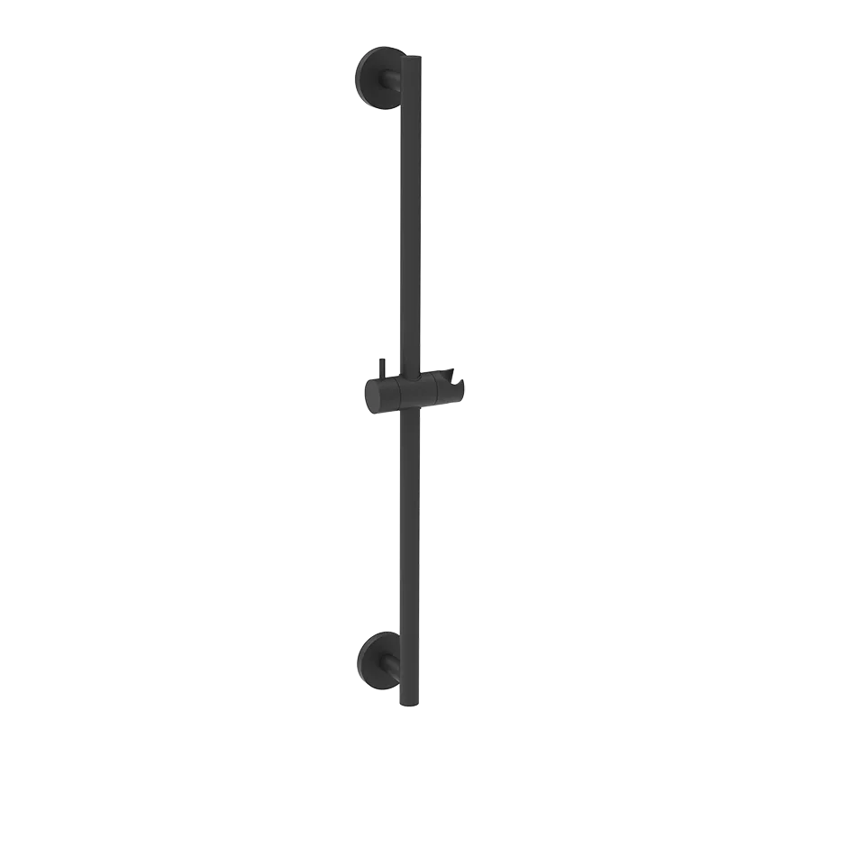 Gessi EMPORIO Brausestange zur Wandmontage, Stichmaß: 600mm, mit Brausehalter für separate Antikalk-Handbrause und runder Rosette, schwarz matt - 47302299