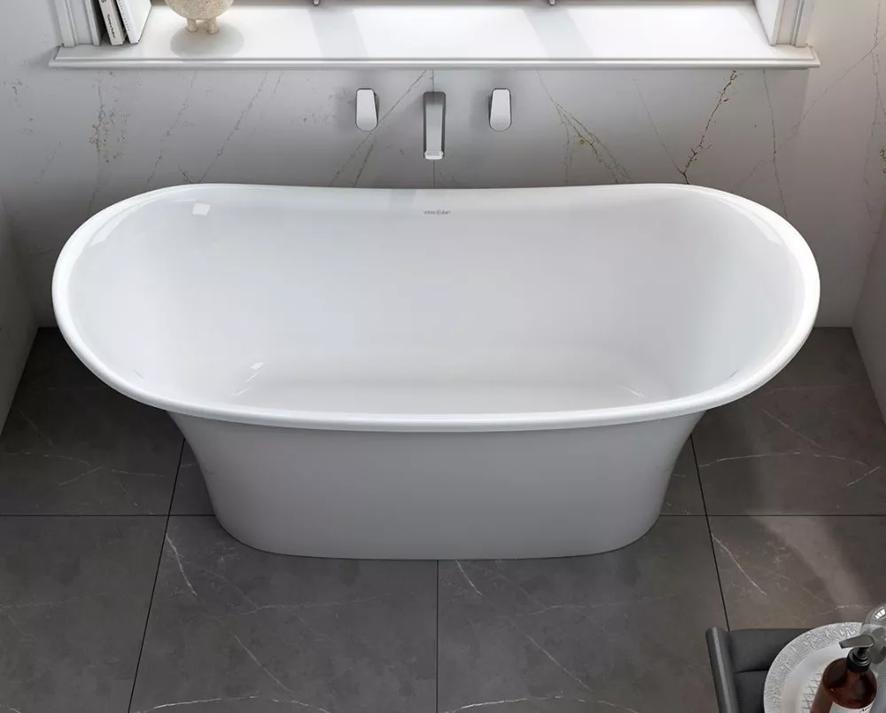 victoria + albert TOULOUSE freistehende Badewanne, 152x74x65cm-TO1M-N-SM-NO