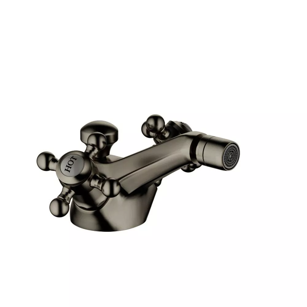 Dornbracht MADISON Bidet-Einlochbatterie mit Ablaufgarnitur, dark platinum matt-24510360-99