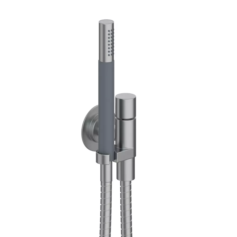 vola 070 Wandanschlussbogen mit Brausehalter links, chrom matt-070-20 vola 070 Wandanschlussbogen mit Brausehalter links, chrom matt-070-20