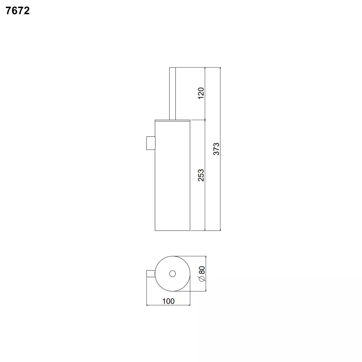 Fantini YOUNG Wand-WC-Bürstengarnitur, chrom-96027672