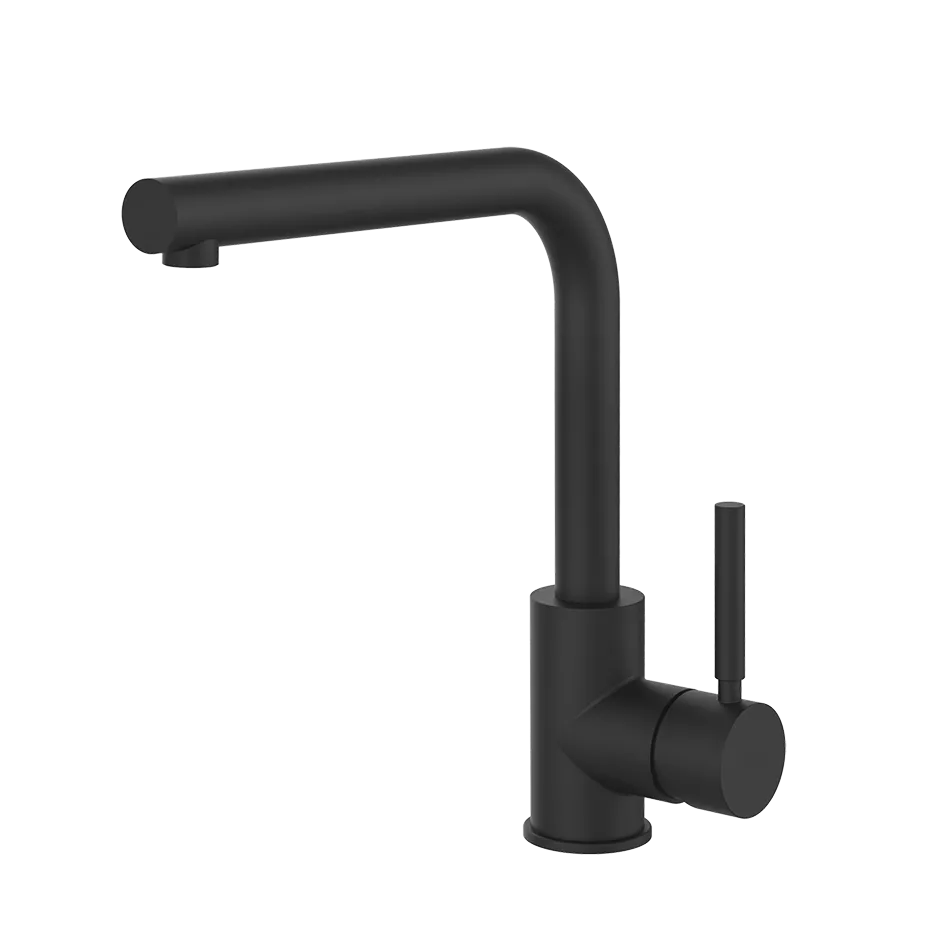 Gessi NEUTRON Einhebelmischer mit Schwenkarm, schwarz matt - 17155299