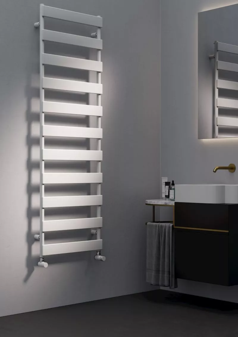 Tubes Radiatori SMART PS elektrischer Handtuchwärmer mit Design-Verschlusskappe und Standard-Halterung, Breite: 50cm, Höhe: 84cm, lackiert nach Kategorie C0-SM70SEL#085050T6ST-C0