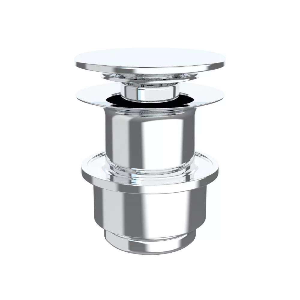 vola A63 Ablaufventil 1 1/4” mit Push-Open-Funktion für Becken ohne Überlauf, chrom-A63-16