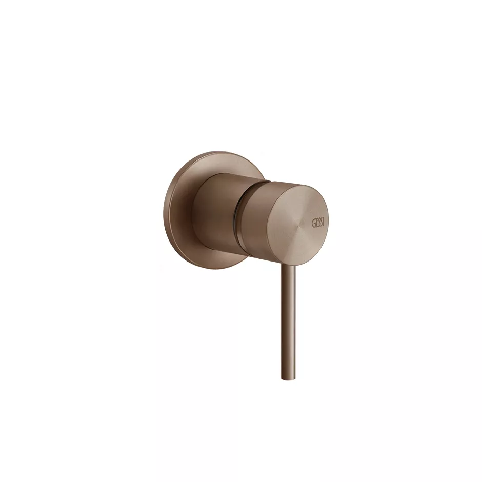Gessi 316 Außenteil für 1-Weg-Einhebelmischer und separaten Auslauf zur Wandmontage, Kartusche 35mm, Griff-Stifte für Betätigung in 32mm und 61mm enthalten, kupfer gebürstet PVD - 54019708 Gessi 316 Außenteil für 1-Weg-Einhebelmischer und separaten Auslauf zur Wandmontage, Kartusche 35mm, Griff-Stifte für Betätigung in 32mm und 61mm enthalten, kupfer gebürstet PVD - 54019708