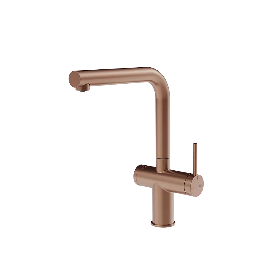 Gessi INEDITO FILTERED Einhebelmischer mit Filterwasserfunktion, zur Kombination mit dem Filtrationskit 01595, kupfer gebürstet PVD - 60571708