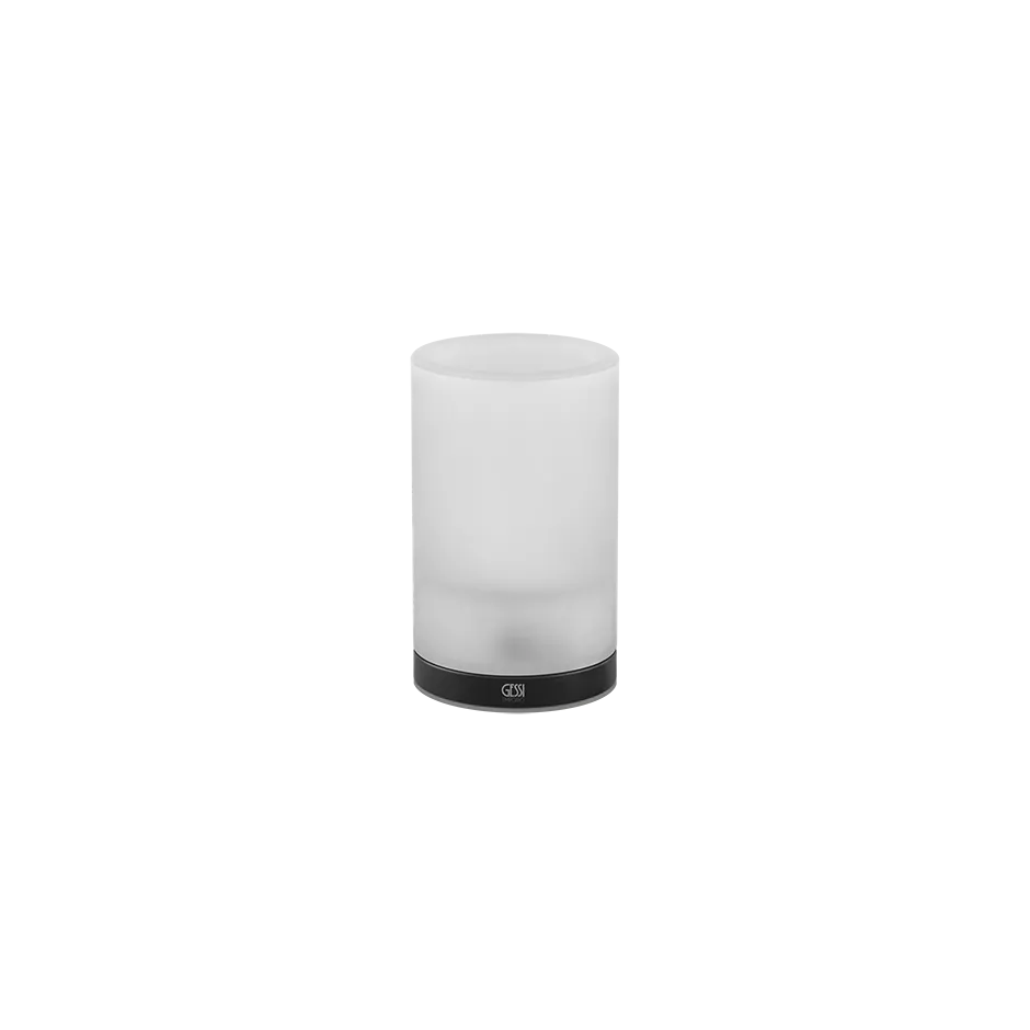 Gessi VIA MANZONI Becherhalter aus satiniertem Glas, Standversion, schwarz matt - 38833299 Gessi VIA MANZONI Becherhalter aus satiniertem Glas, Standversion, schwarz matt - 38833299