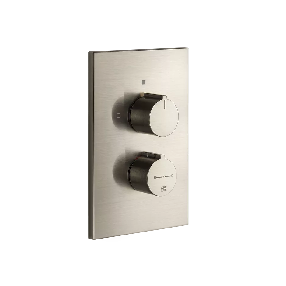 Gessi EMPORIO Außenteil für Thermostat zur Wandmontage, 2-Wege Umlenkkartusche, nur separat anzusteuern, mit rechteckiger Platte, Thermostatkartusche, Filter, Vorabsperrung und Rückflussverhinderer, Finox Optik - 38794149 Gessi EMPORIO Außenteil für Thermostat zur Wandmontage, 2-Wege Umlenkkartusche, nur separat anzusteuern, mit rechteckiger Platte, Thermostatkartusche, Filter, Vorabsperrung und Rückflussverhinderer, Finox Optik - 38794149