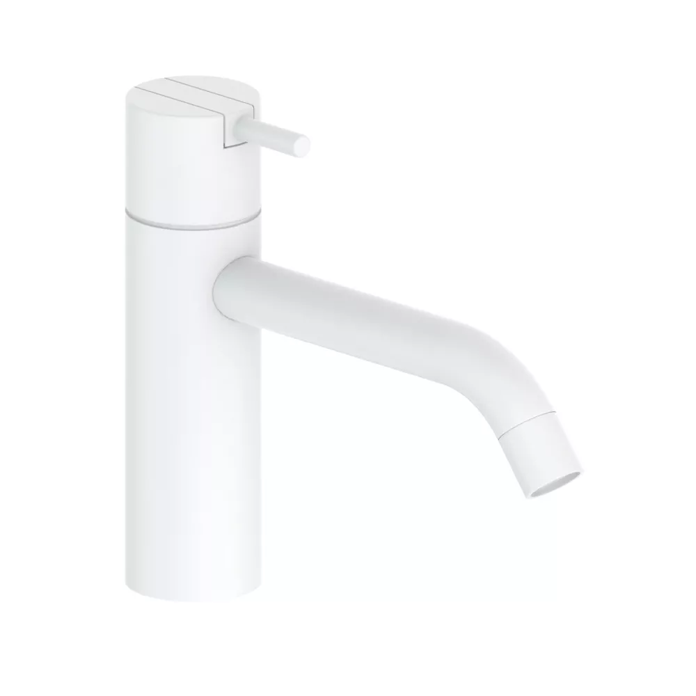 vola HV1+30/150 Waschtisch-Einhebelmischer ohne Ablaufgarnitur, Ausladung:150mm Höhe:150mm, Hebel:25mm, weiß matt-HV1+30/150-28