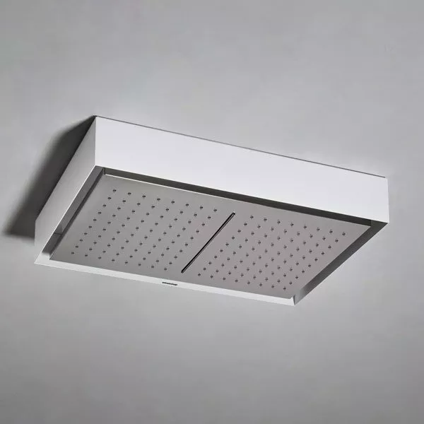 antoniolupi FMS20 Deckenkopfbrause, 52x35cm, mit Wasserfall ohne Beleuchtung, edelstahl poliert/weiß-FMS20C_BA