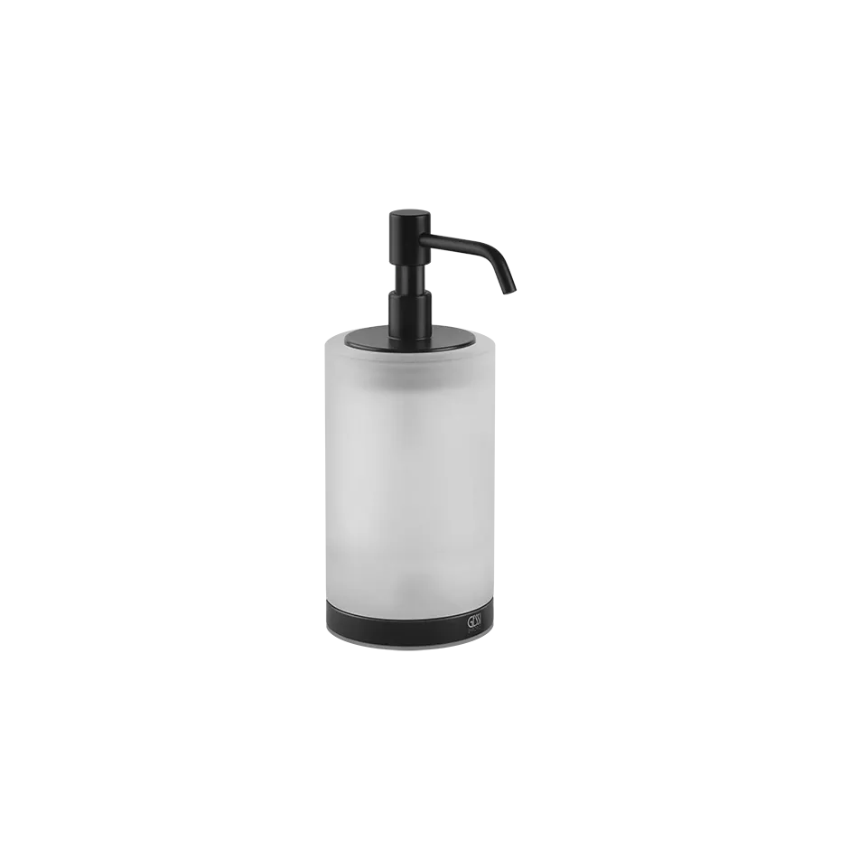 Gessi EMPORIO Seifenspender mit Becher aus satiniertem Glas, Standversion, schwarz matt - 38839299 Gessi EMPORIO Seifenspender mit Becher aus satiniertem Glas, Standversion, schwarz matt - 38839299