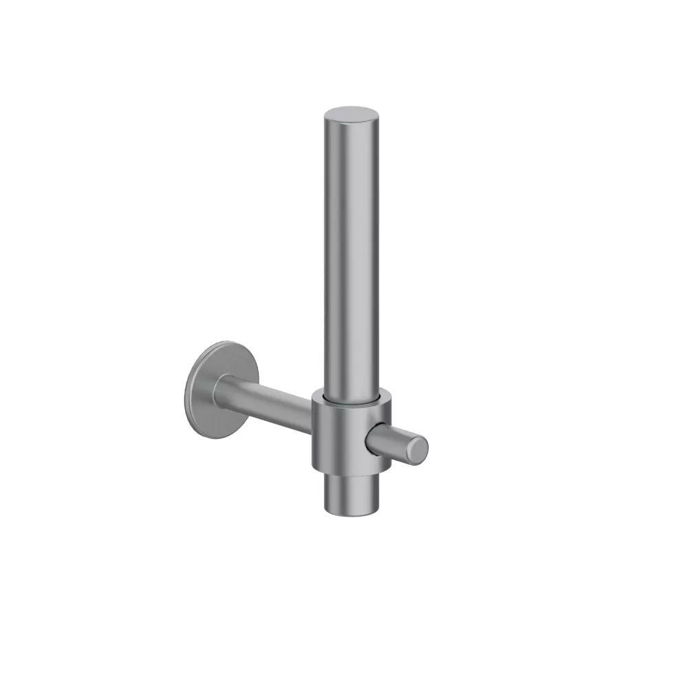 vola T14 senkrechter Wand-Ersatzrollenhalter für 1 WC-Rolle, Tiefe:106mm Einzelrosette, chrom matt-T14-20 vola T14 senkrechter Wand-Ersatzrollenhalter für 1 WC-Rolle, Tiefe:106mm Einzelrosette, chrom matt-T14-20
