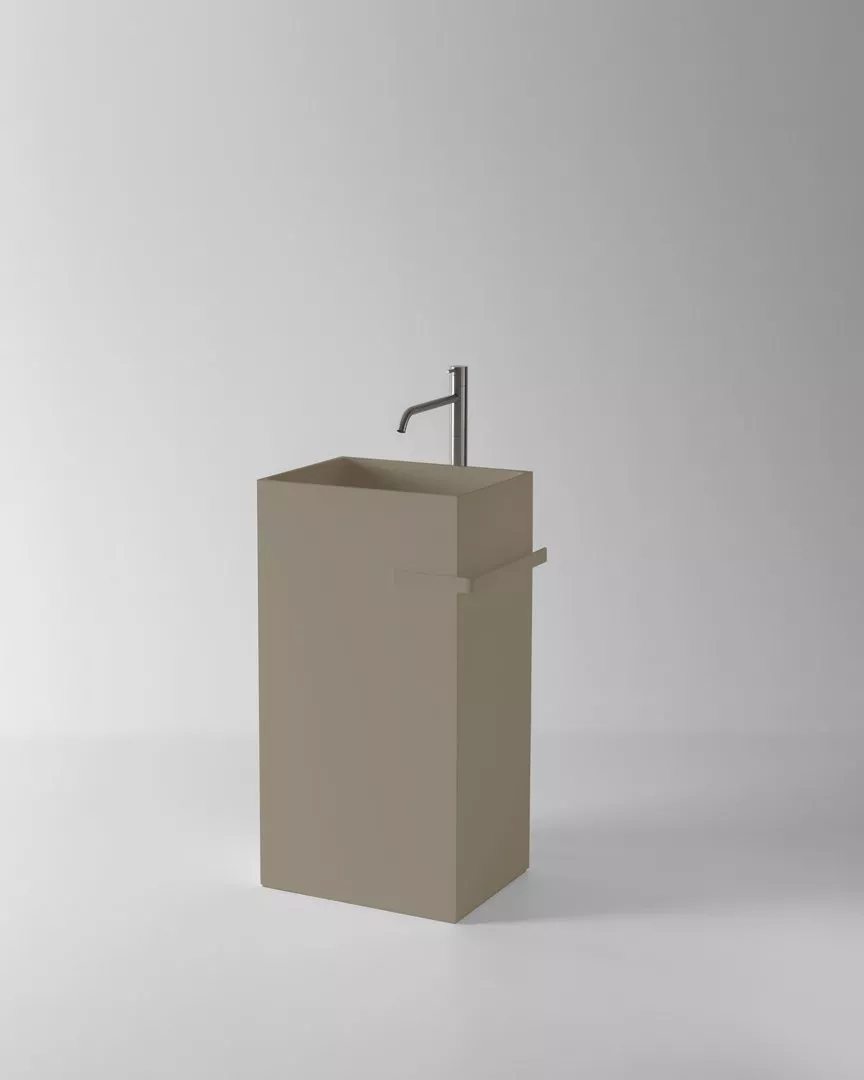 antoniolupi FUSTO freistehendes Waschbecken aus Colormood®, Breite: 45cm, Tiefe: 35cm, Höhe: 85cm, lackiert nach antoniolupi Farbkarte - FUSTO-4-DIV