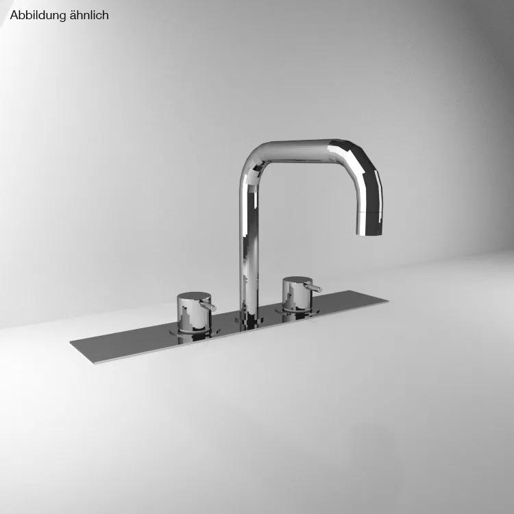 vola BK6B Wannen-Zweigriffmischer für Wannenrand, Ausladung:200mm, Hebel:25mm, chrom-BK6B-16