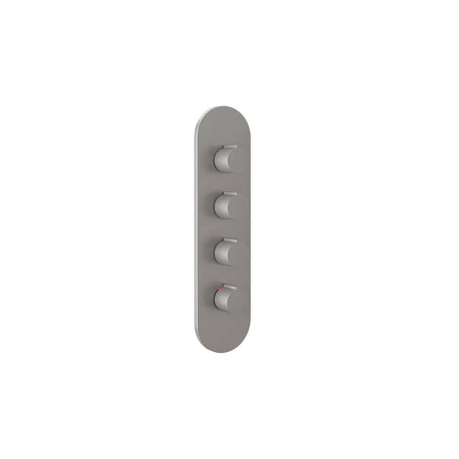 Gessi ANELLO Außenteil für Hochleistungsthermostat zur Wandmontage, 3-Wege, mit Abdeckplatte, Rückflussverhinderer und Wassermengenregulierung, chrom gebürstet - 43066147 Gessi ANELLO Außenteil für Hochleistungsthermostat zur Wandmontage, 3-Wege, mit Abdeckplatte, Rückflussverhinderer und Wassermengenregulierung, chrom gebürstet - 43066147