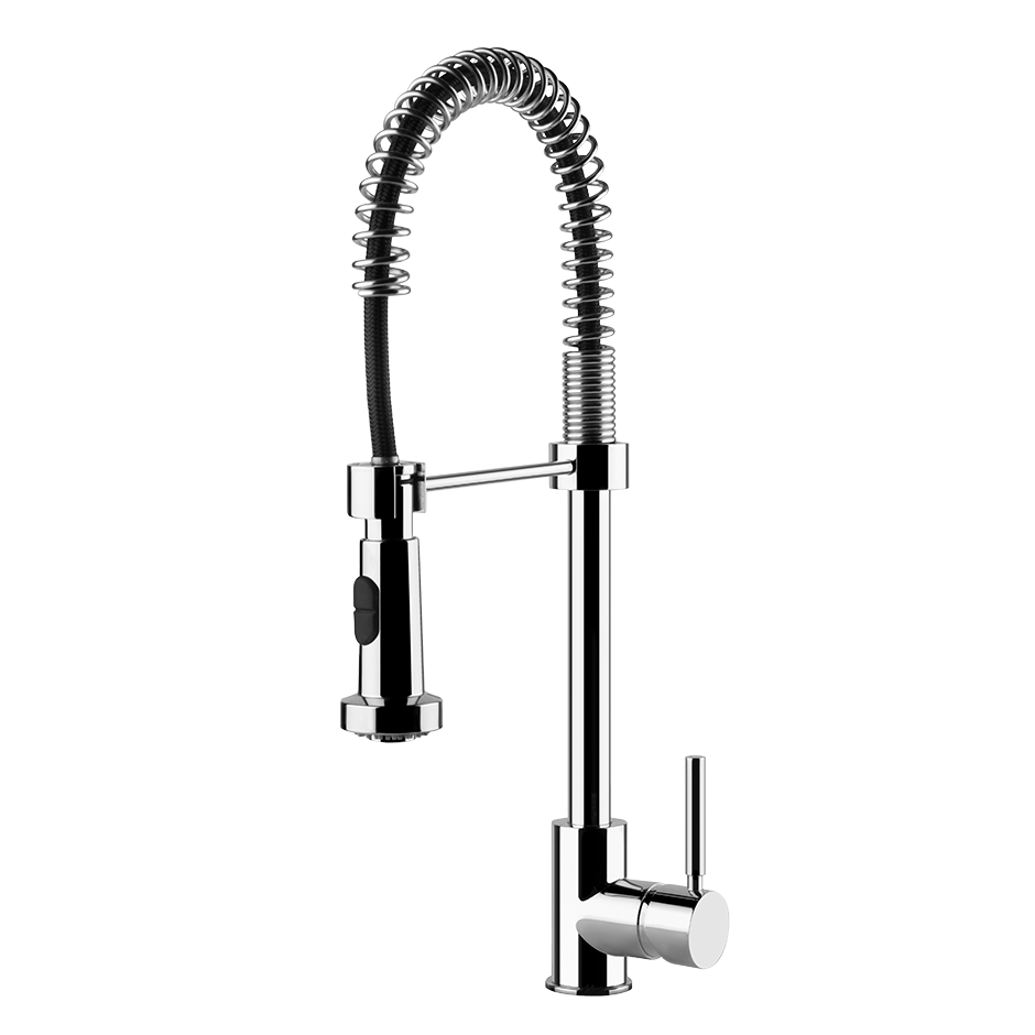 Gessi NEUTRON Semi-Pro Einhebelmischer mit Schwenkarm und Auszugsbrause mit 2 Strahlfunktionen, chrom - 50209031