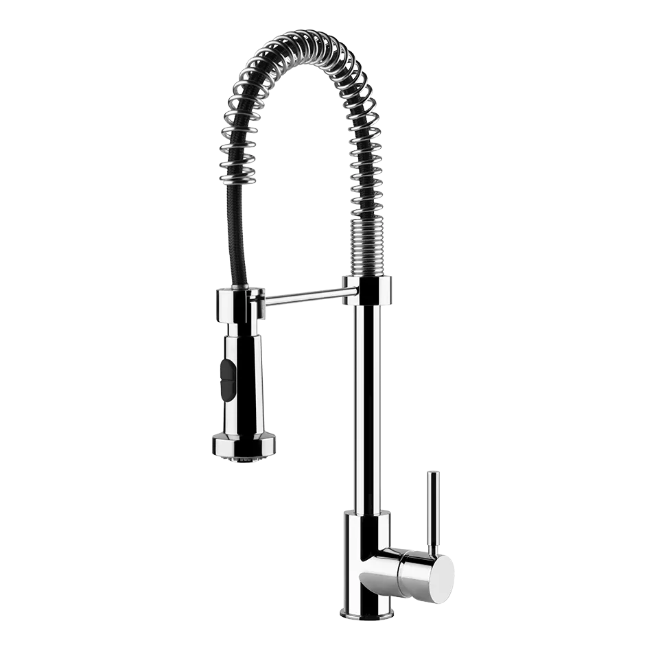 Gessi NEUTRON Semi-Pro Einhebelmischer mit Schwenkarm und Auszugsbrause mit 2 Strahlfunktionen, chrom - 50209031